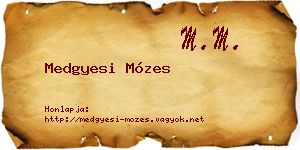 Medgyesi Mózes névjegykártya